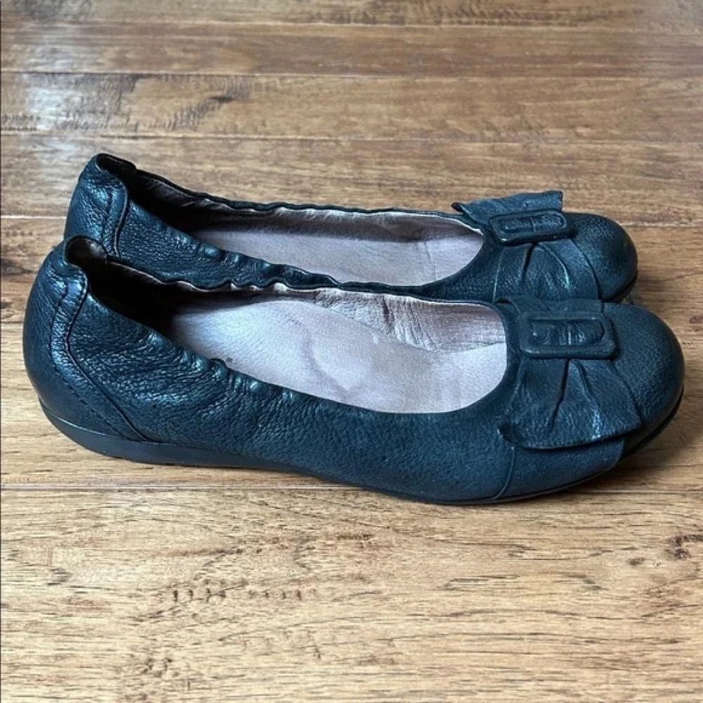 Abeo BIO System Tabitha Black Leather Ballet Flats Orthotic Comfort Size 8